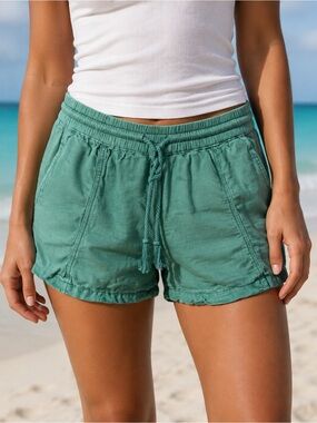 C&C California Green Drawstring High Waist Women’s Shorts